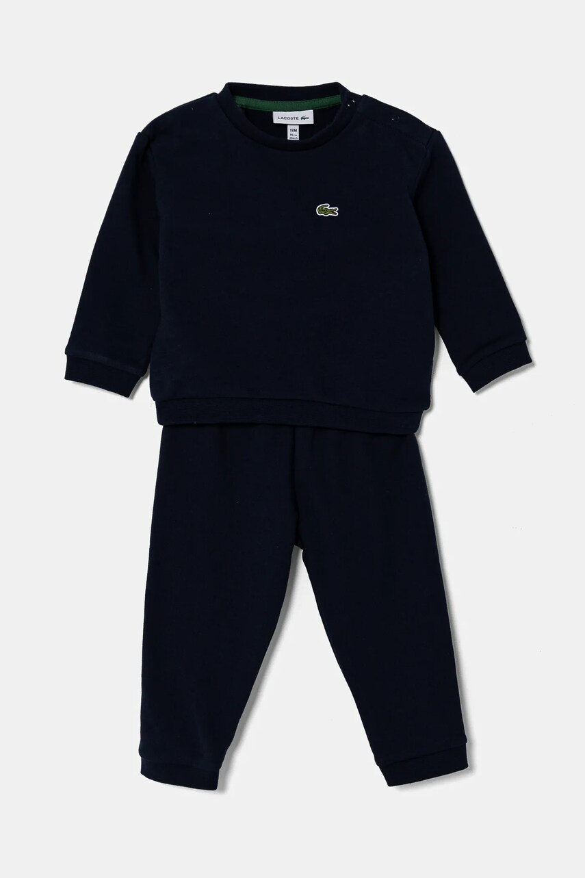 Lacoste trening din bumbac pentru bebelusi culoarea albastru marin, 4J8409