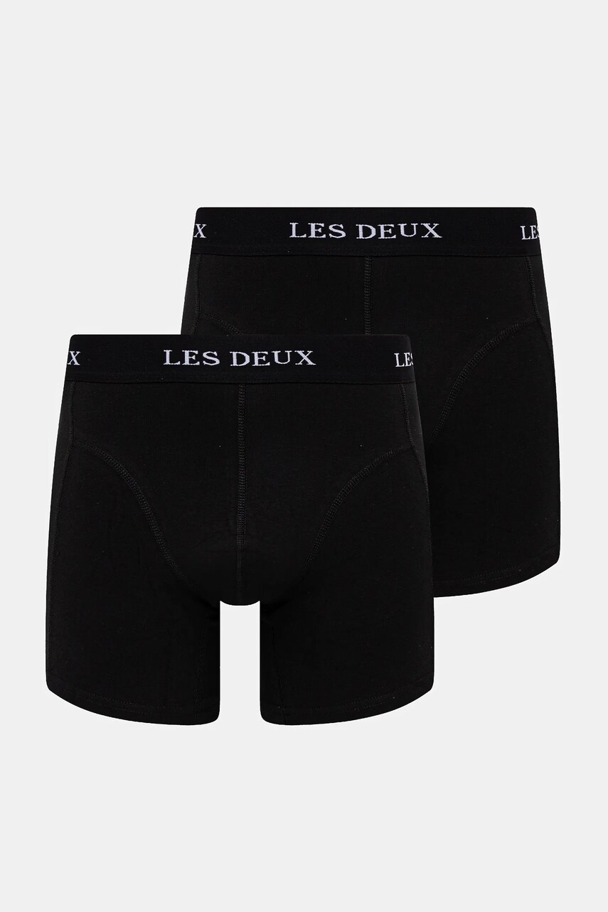 Les Deux boxeri 2-pack bărbați, culoarea negru, LDM960006