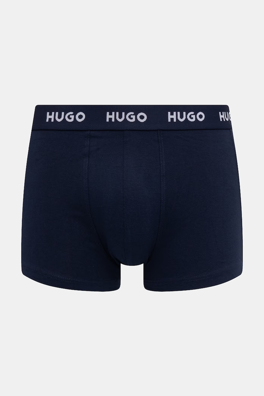 HUGO boxerky pánske bavlnené s elastanom TRIPLET DESIGN 3-pak