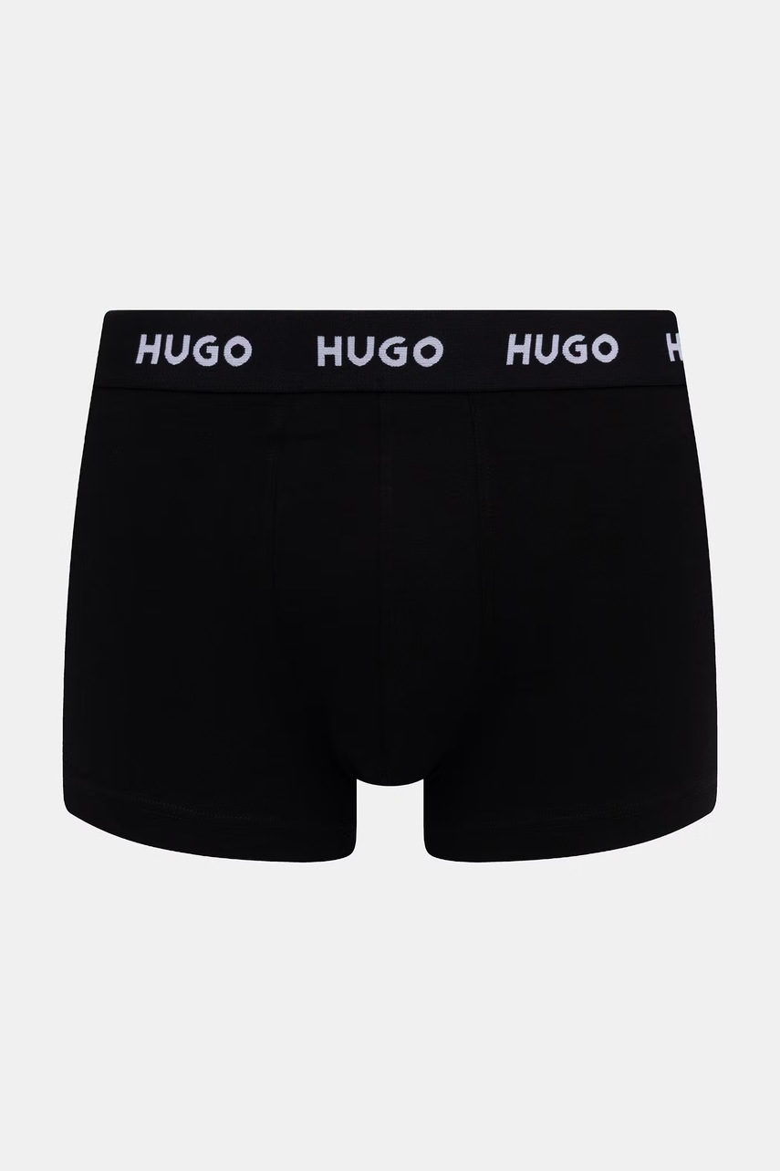 HUGO boxerky pánske bavlnené s elastanom TRIPLET DESIGN 3-pack