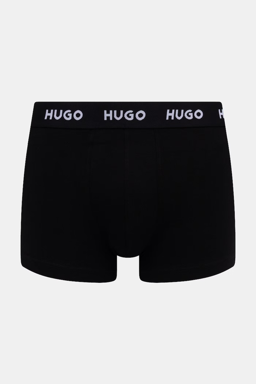 HUGO boxerky pánske bavlnené s elastanom TRIPLET DESIGN 3-pack