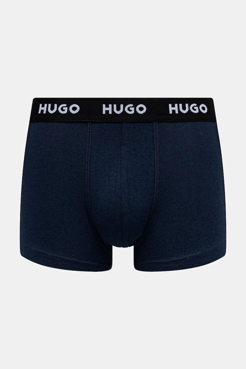 HUGO boxerky pánske bavlnené s elastanom TRIPLET DESIGN 3-pak