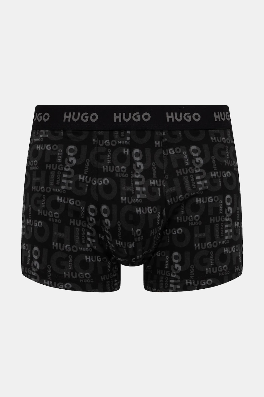 HUGO boxerky pánske bavlnené s elastanom TRIPLET DESIGN 3-pak