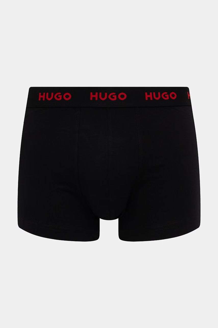 HUGO boxerky pánske bavlnené s elastanom TRIPLET DESIGN 3-pak