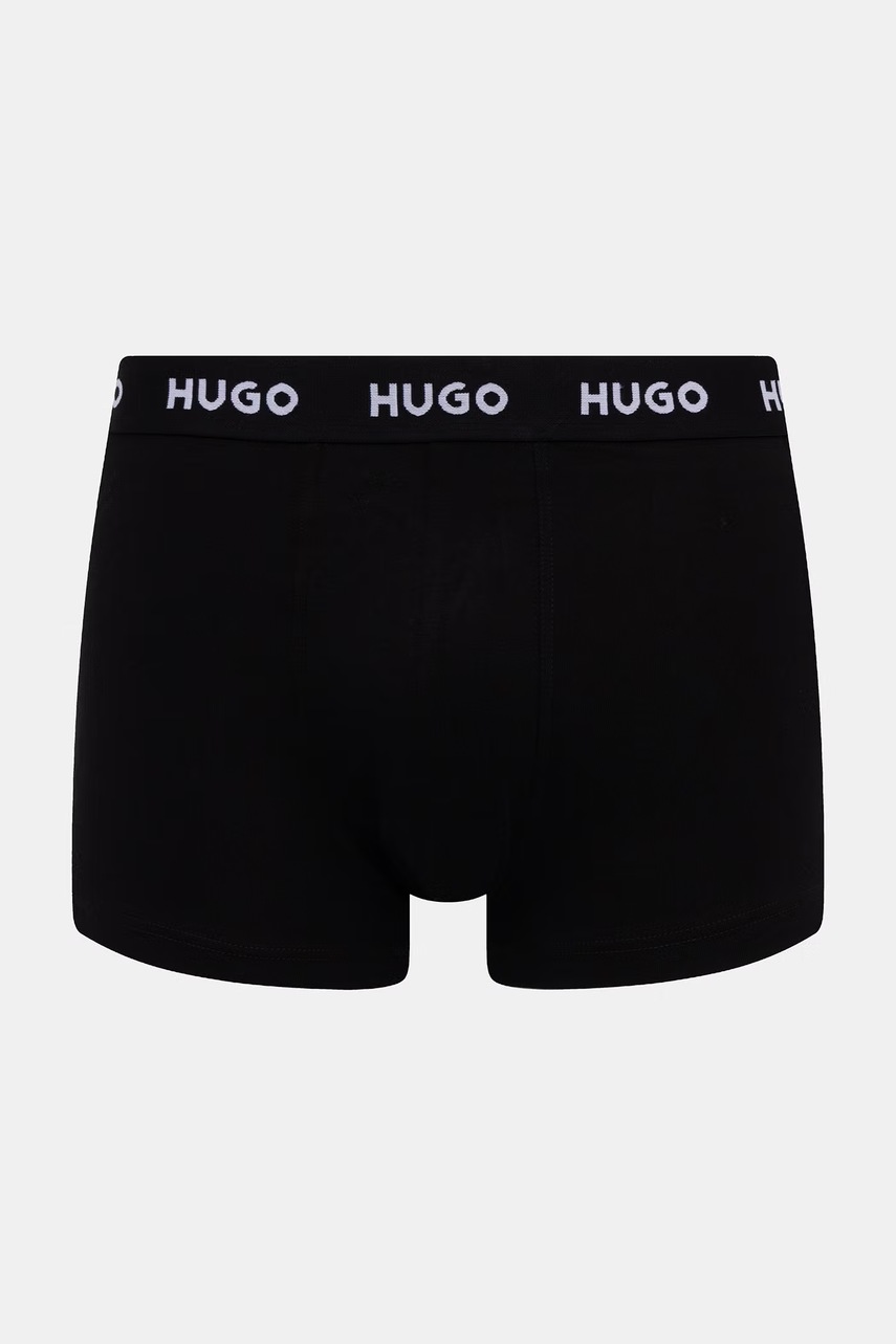 HUGO boxerky pánske bavlnené s elastanom TRIPLET DESIGN 3-pak