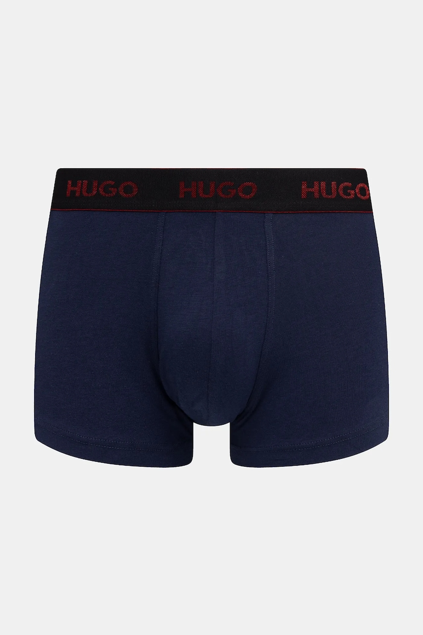 HUGO boxerky pánske bavlnené s elastanom TRUNK TRIPLET PACK 3-pak