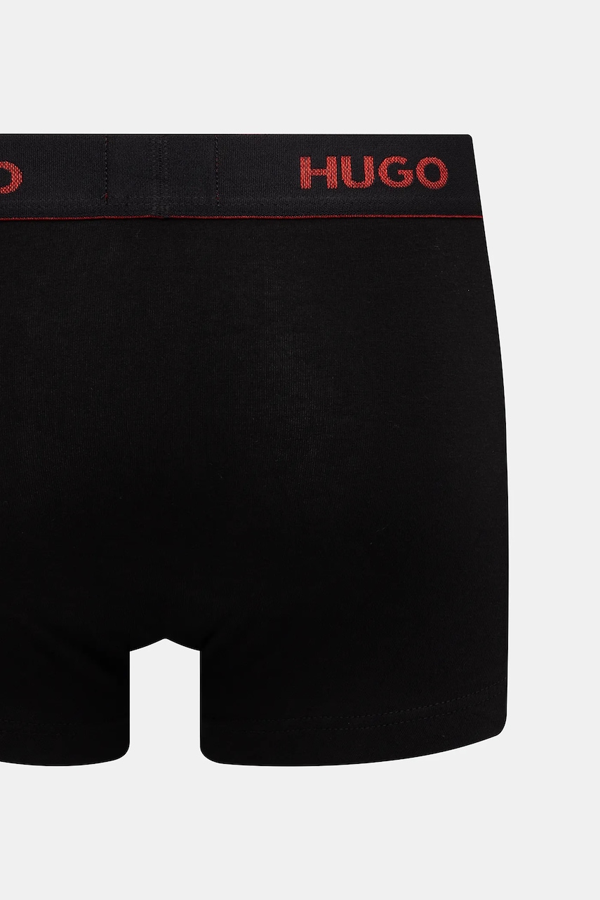 HUGO boxerky pánske bavlnené s elastanom TRUNK TRIPLET PACK 3-pak