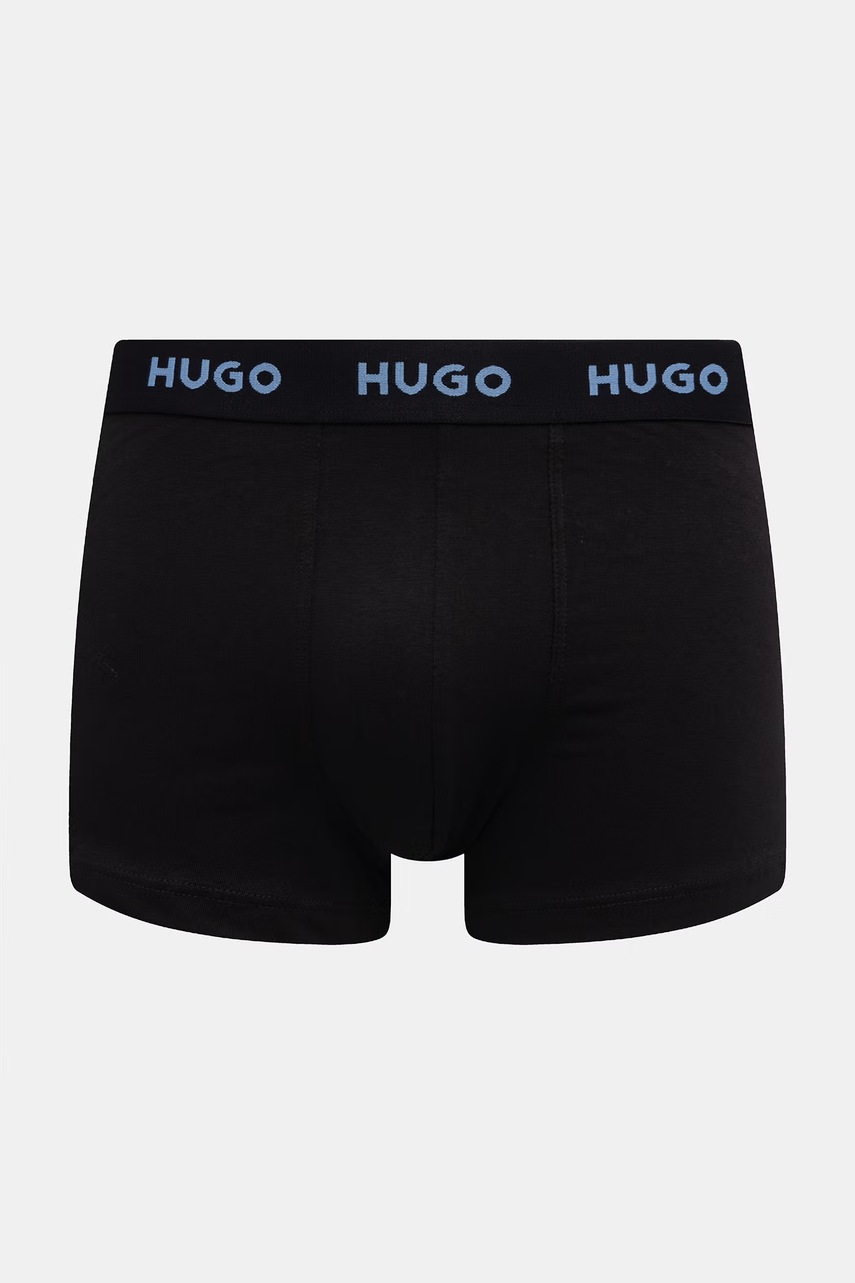 HUGO boxerky pánske bavlnené s elastanom TRUNK TRIPLET PACK 3-pak