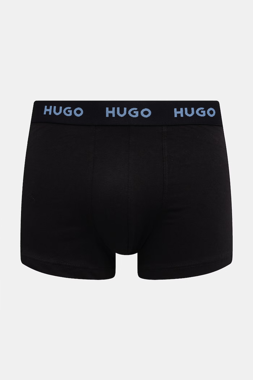 HUGO boxerky pánske bavlnené s elastanom TRUNK TRIPLET PACK 3-pak