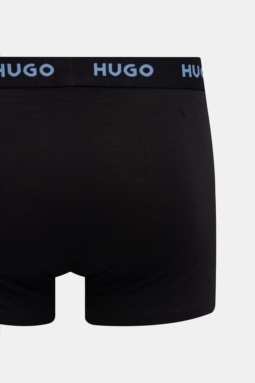 HUGO boxerky pánske bavlnené s elastanom TRUNK TRIPLET PACK 3-pak