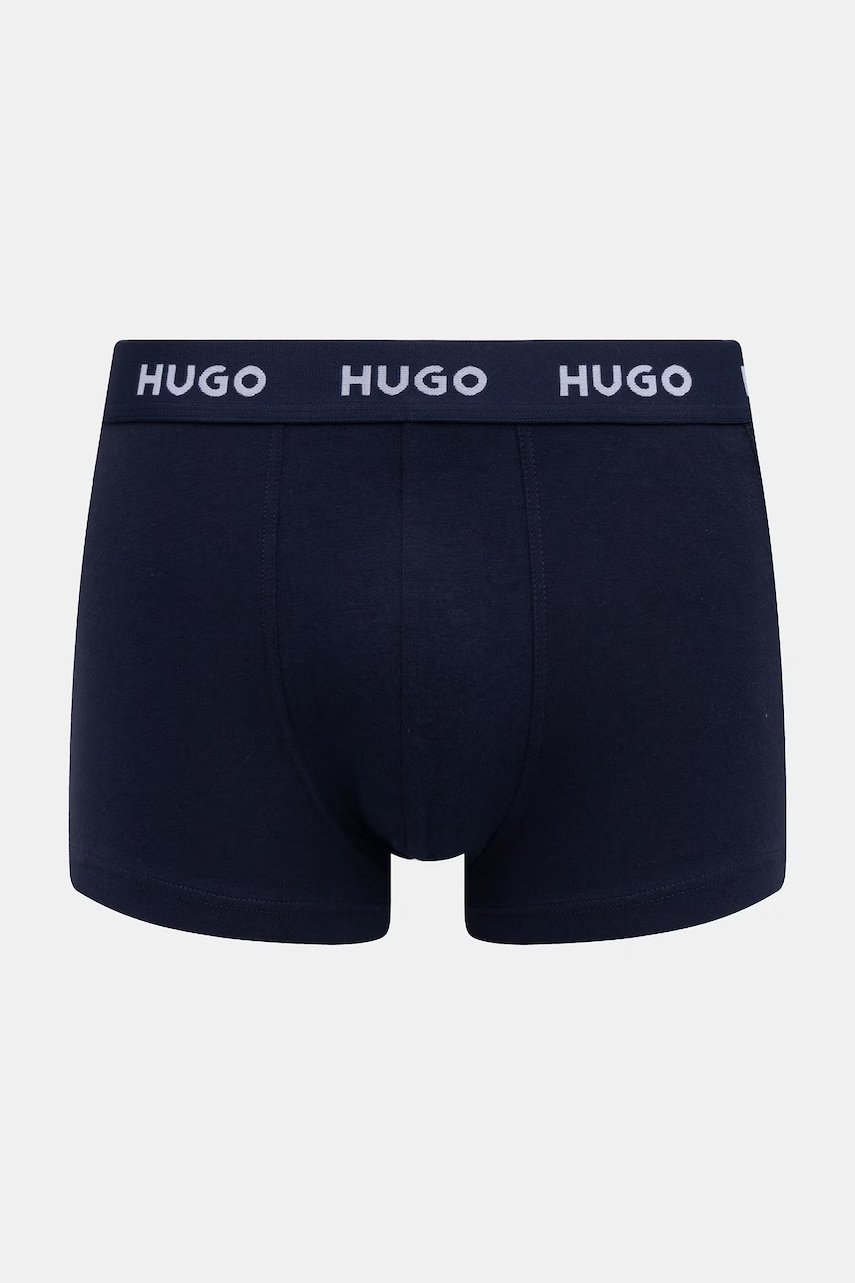 HUGO boxerky pánske bavlnené s elastanom TRUNK TRIPLET PACK 3-pak