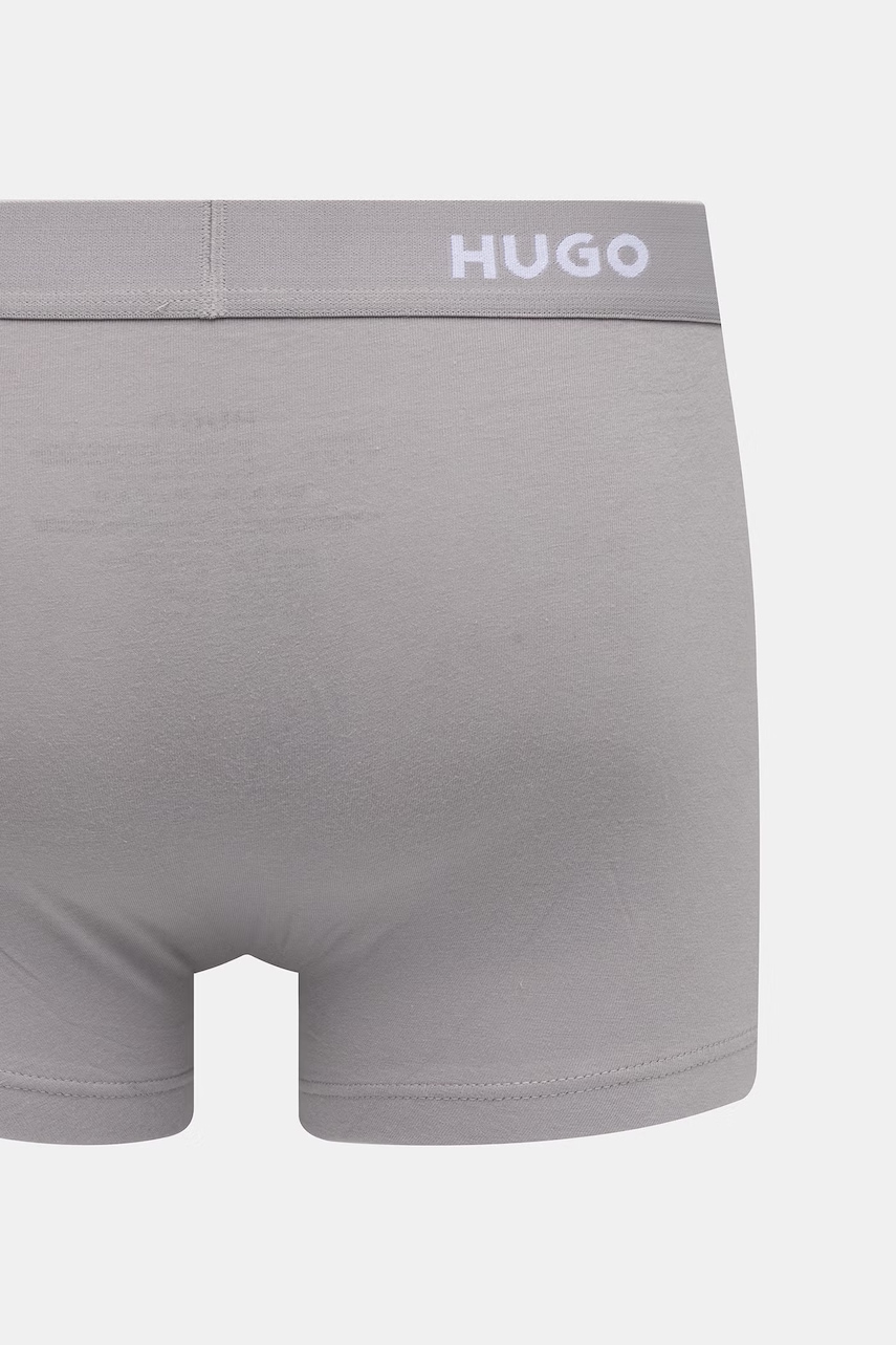 HUGO boxerky pánske bavlnené s elastanom TRUNK TRIPLET PACK 3-pak
