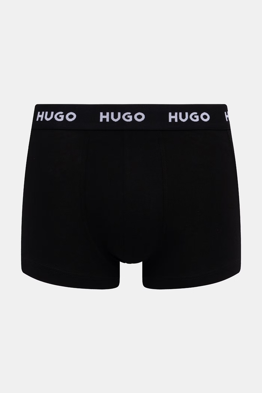 HUGO boxerky pánske bavlnené s elastanom TRUNK TRIPLET PACK 3-pak