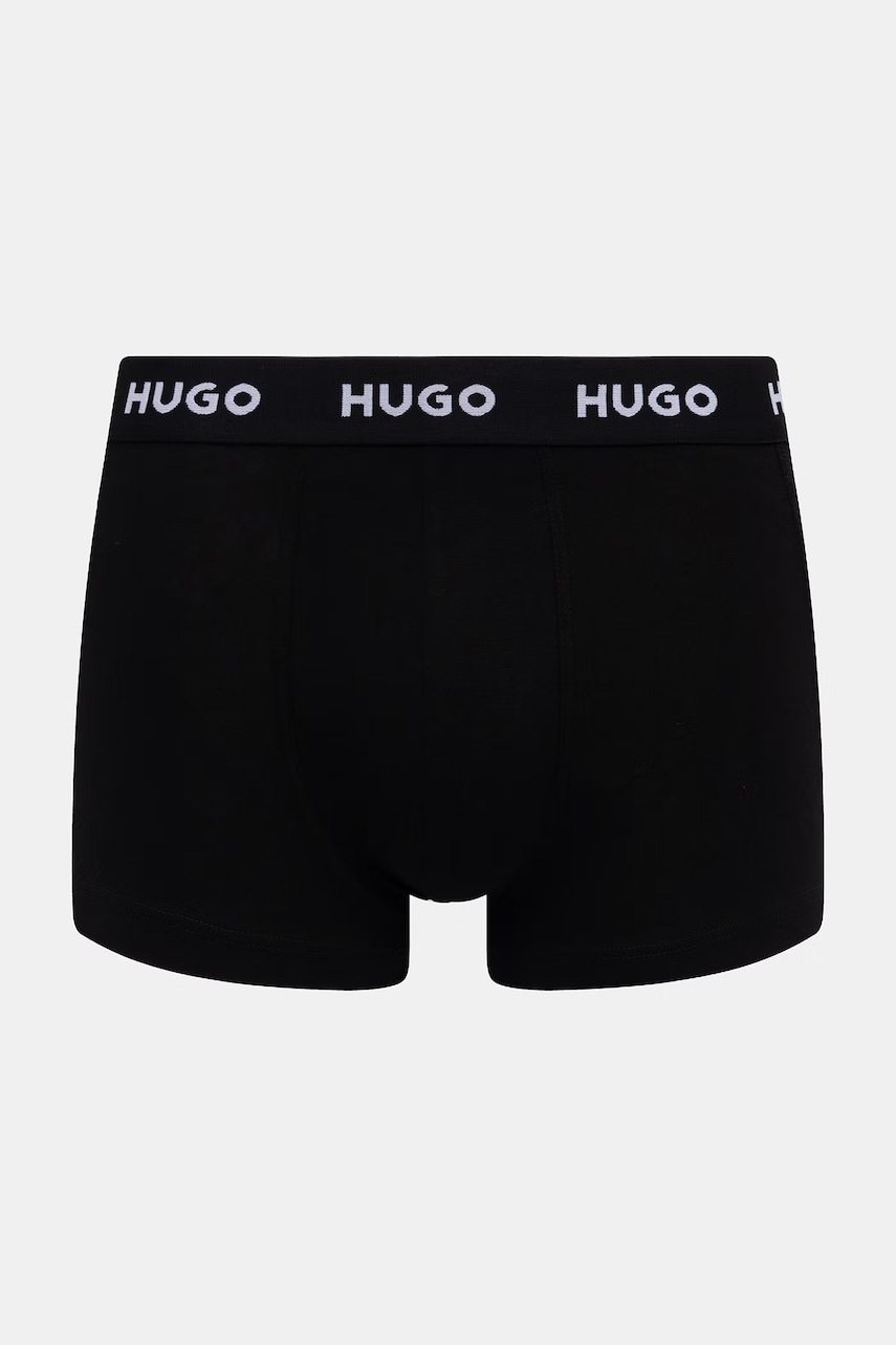 HUGO boxerky pánske bavlnené s elastanom TRUNK TRIPLET PACK 3-pak