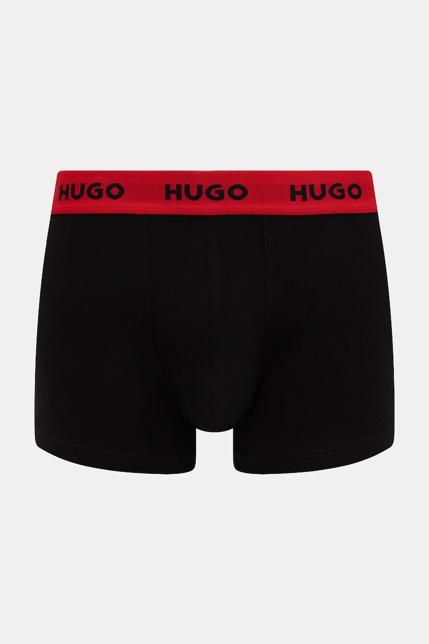HUGO boxerky pánske bavlnené s elastanom TRUNK TRIPLET PACK 3-pack