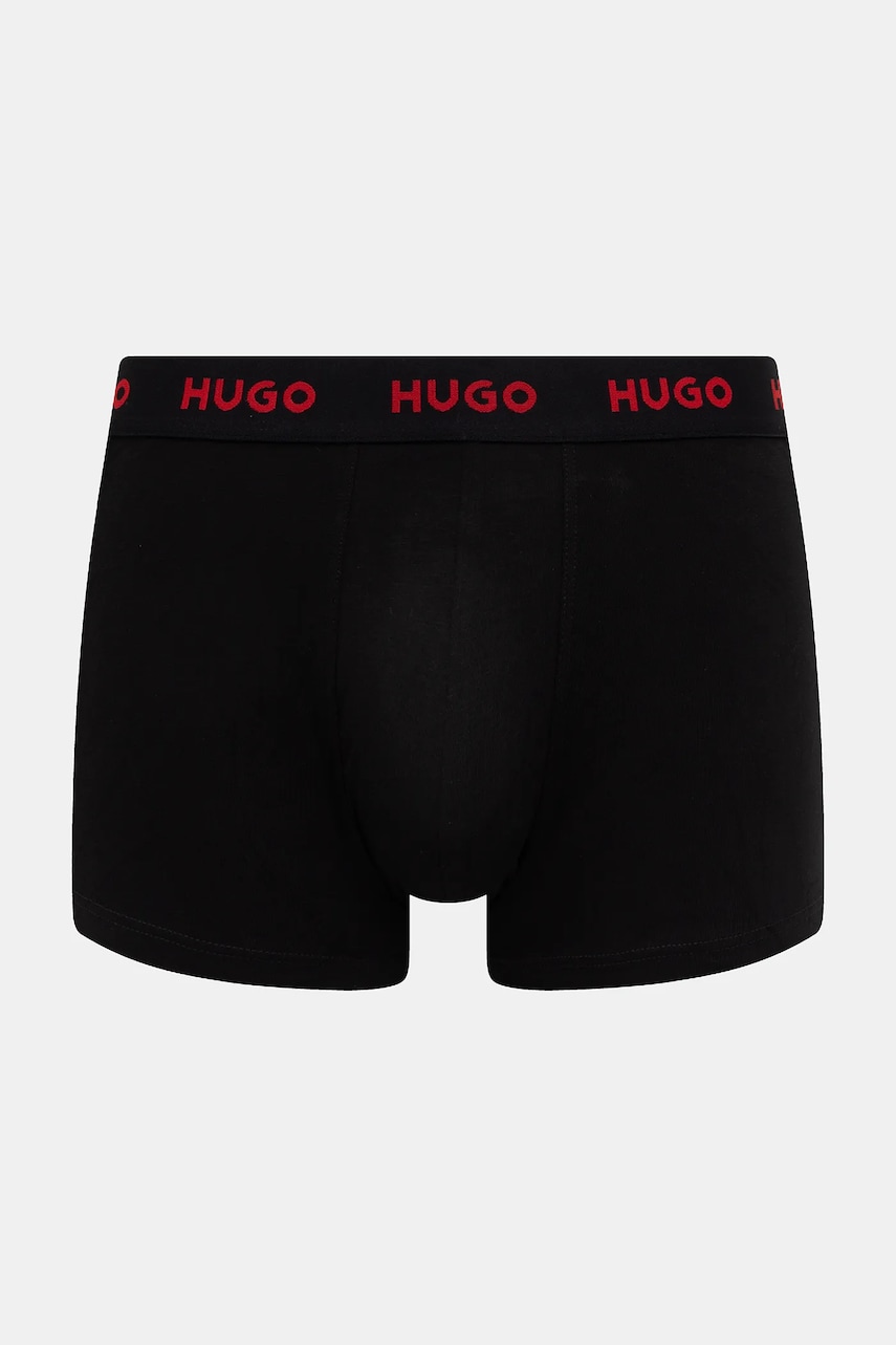 HUGO boxerky pánske bavlnené s elastanom TRUNK TRIPLET PACK 3-pack