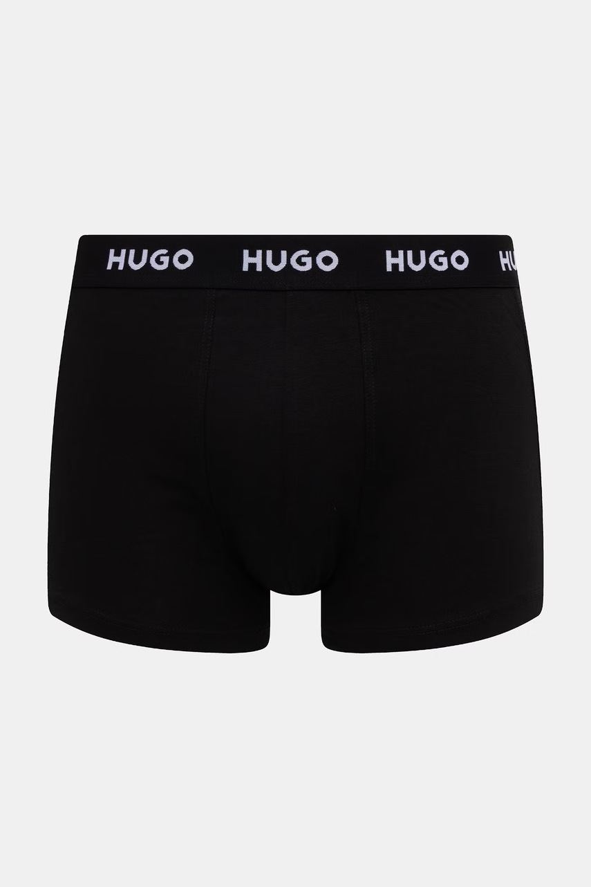 HUGO boxerky pánske bavlnené s elastanom TRUNK TRIPLET PACK 3-pak