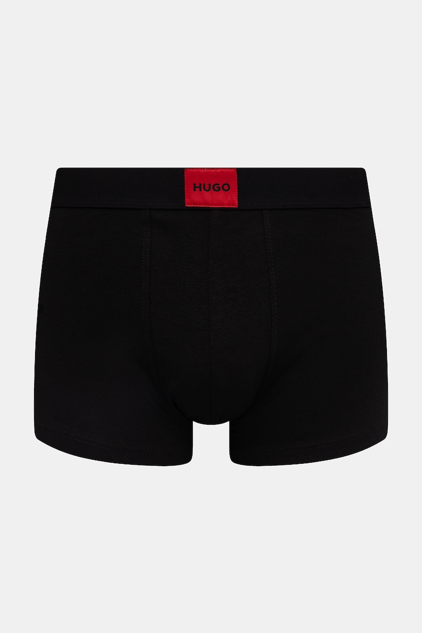 HUGO Boxerky pánske bavlnené s elastanom TRUNK TRIPLET GALAXY 3-pak