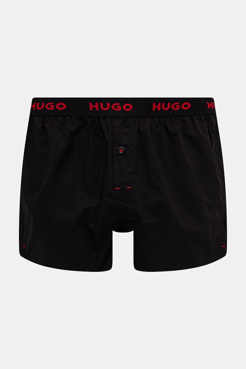 HUGO voľné boxerky pánske bavlnené WOVEN BOXER TRIPLET 3-pak