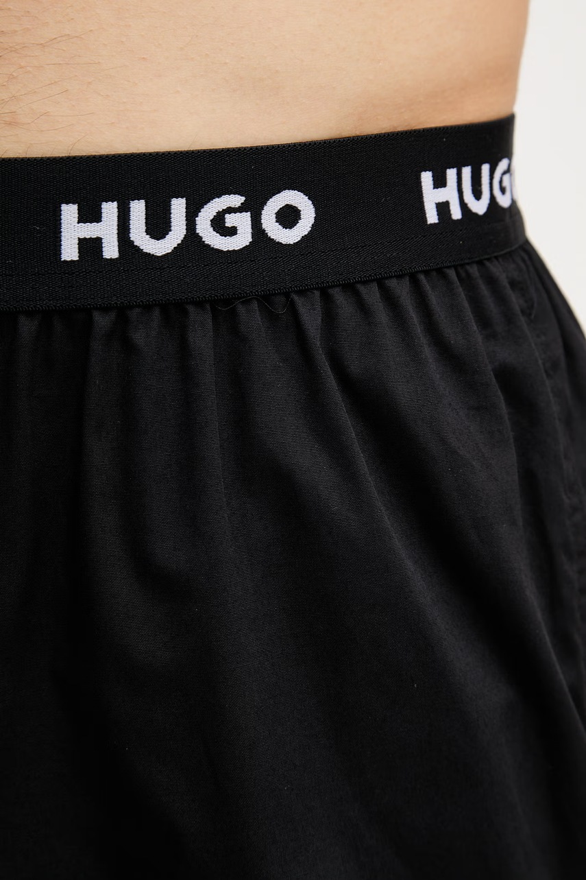 HUGO voľné boxerky pánske bavlnené WOVEN BOXER TRIPLET 3-pak
