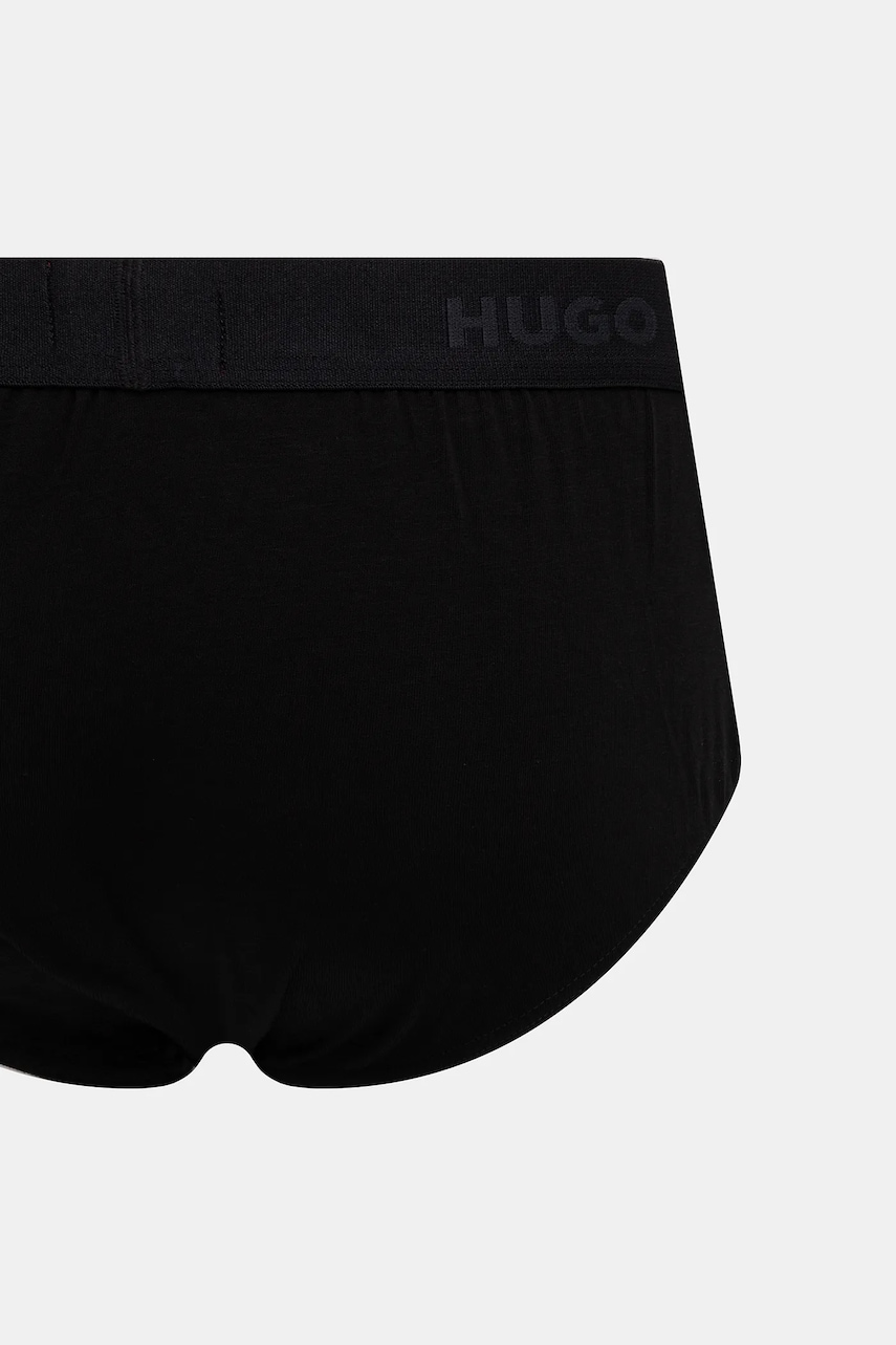 HUGO slipy pánske bavlnené s elastanom HIPBRIEF TRIPLETPACK 3-pak