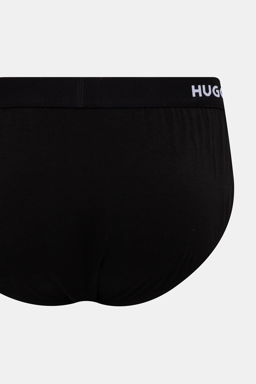 HUGO slipy pánske bavlnené s elastanom HIPBRIEF TRIPLETPACK 3-pak