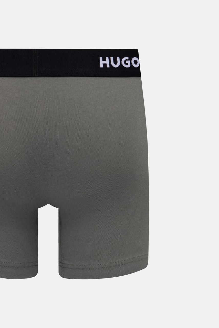 HUGO boxerky pánske bavlnené s elastanom BOXERBR TRIPLET PACK 3-pak