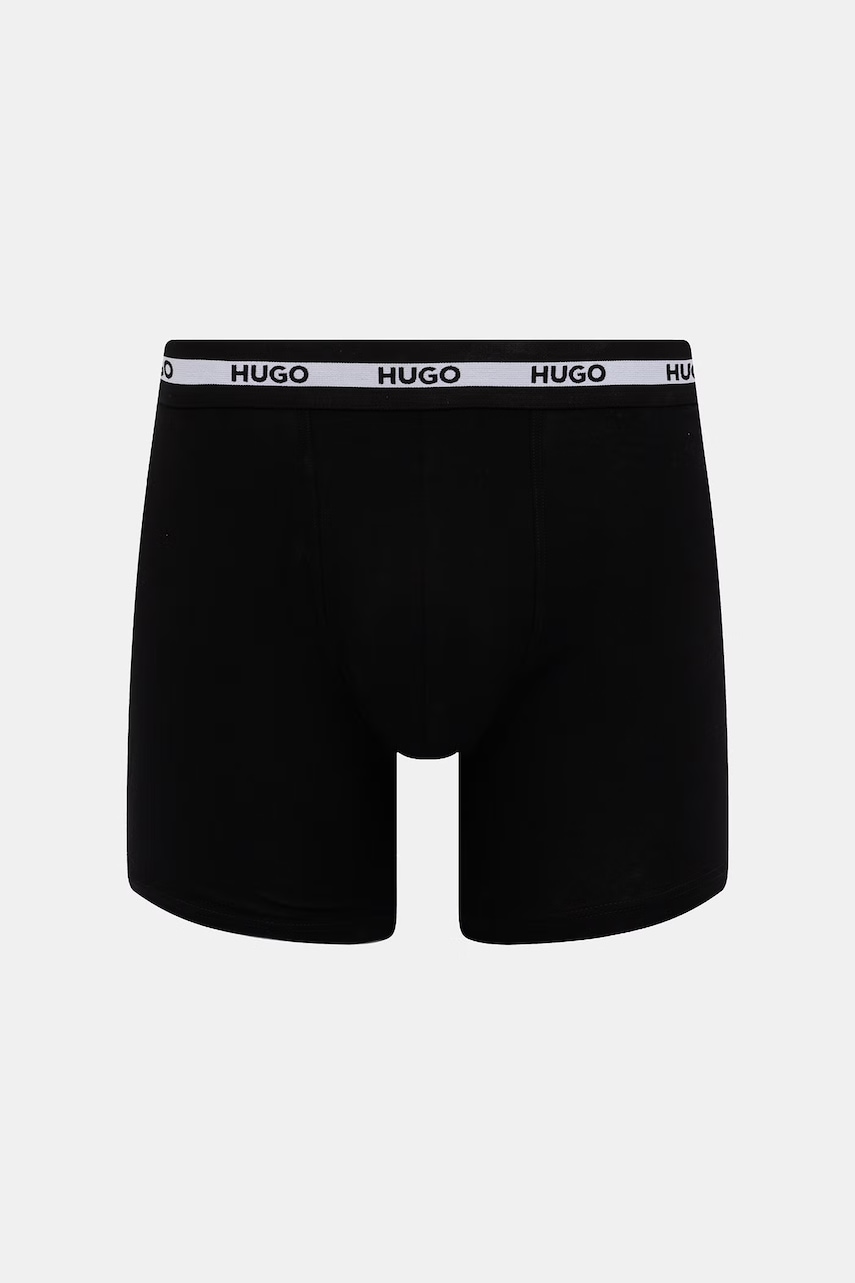 HUGO boxerky pánske bavlnené s elastanom BOXERBR TRIPL PLANET