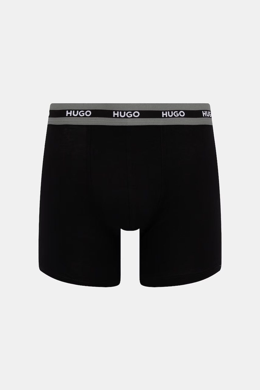 HUGO boxerky pánske bavlnené s elastanom BOXERBR TRIPL PLANET