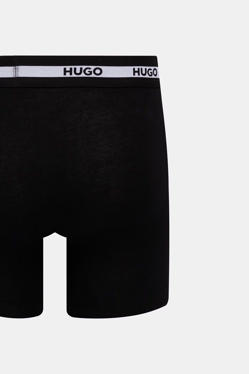 HUGO boxerky pánske bavlnené s elastanom BOXERBR TRIPL PLANET