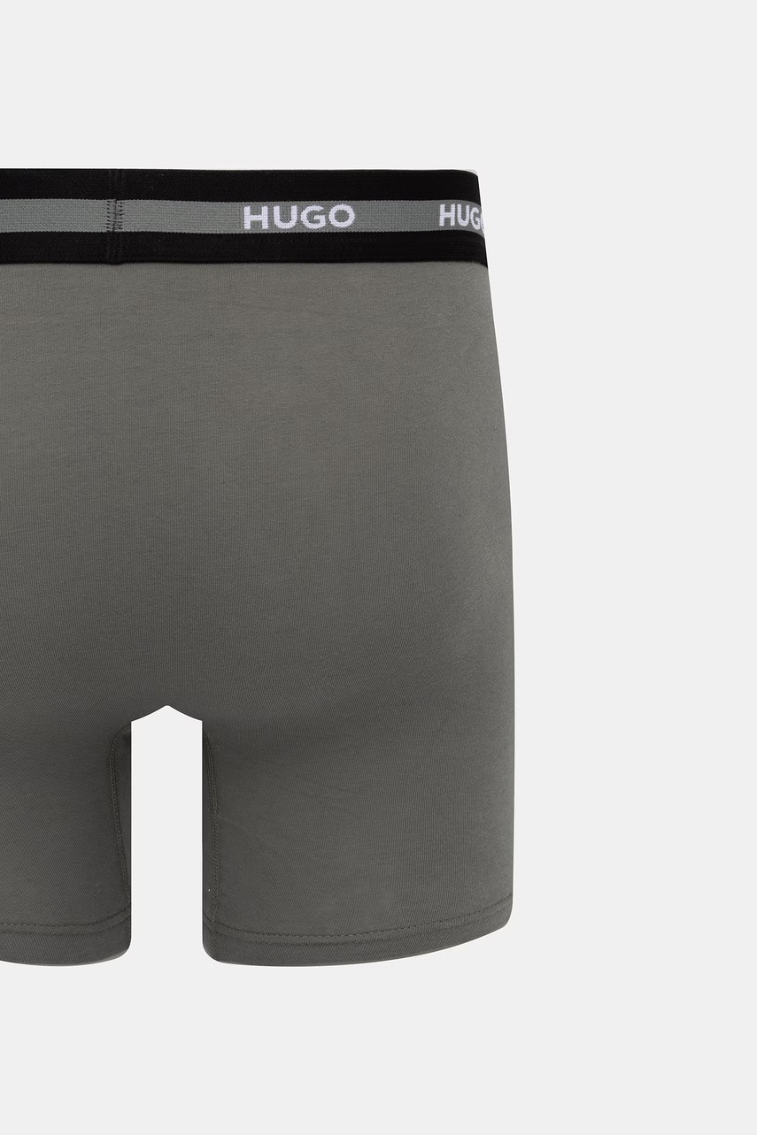 HUGO boxerky pánske bavlnené s elastanom BOXERBR TRIPL PLANET