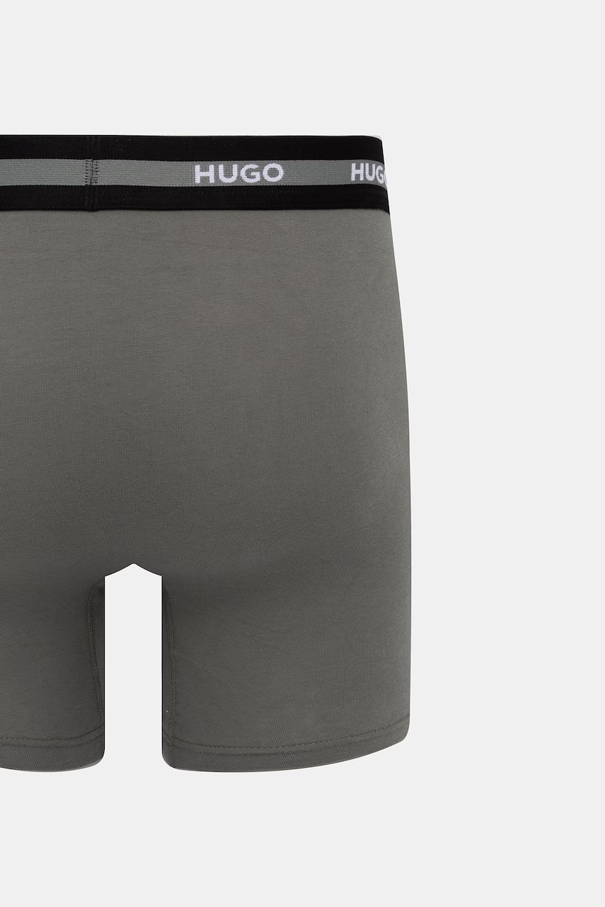 HUGO boxerky pánske bavlnené s elastanom BOXERBR TRIPL PLANET