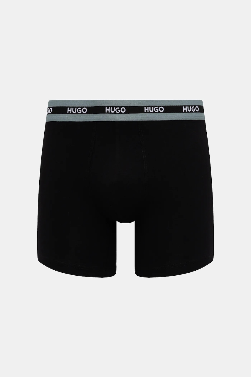 HUGO boxerky pánske bavlnené s elastanom BOXERBR TRIPL PLANET