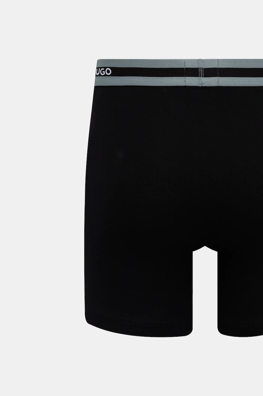HUGO boxerky pánske bavlnené s elastanom BOXERBR TRIPL PLANET
