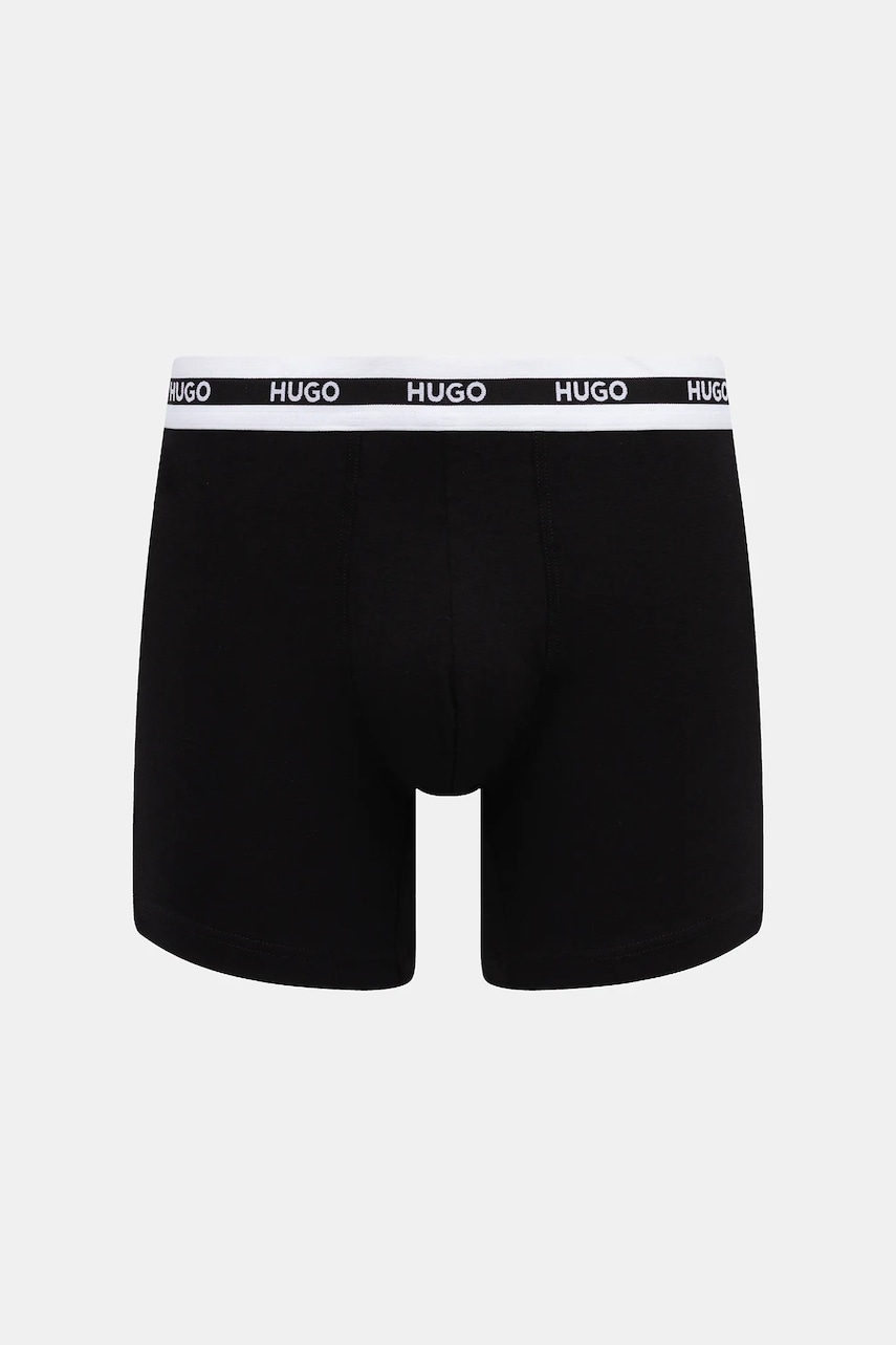 HUGO boxerky pánske bavlnené s elastanom BOXERBR TRIPL PLANET