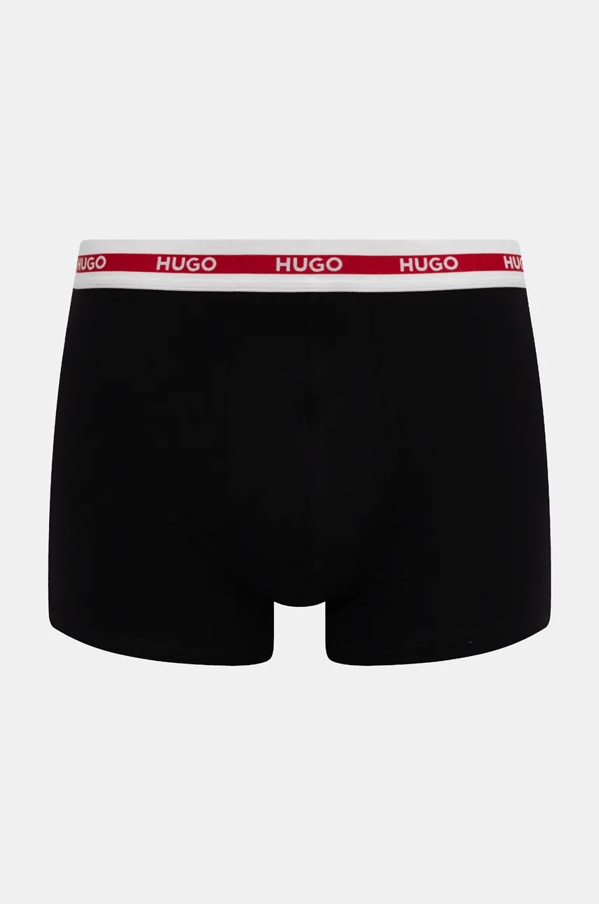 HUGO boxerky pánske bavlnené s elastanom BOXERBR TRIPL PLANET