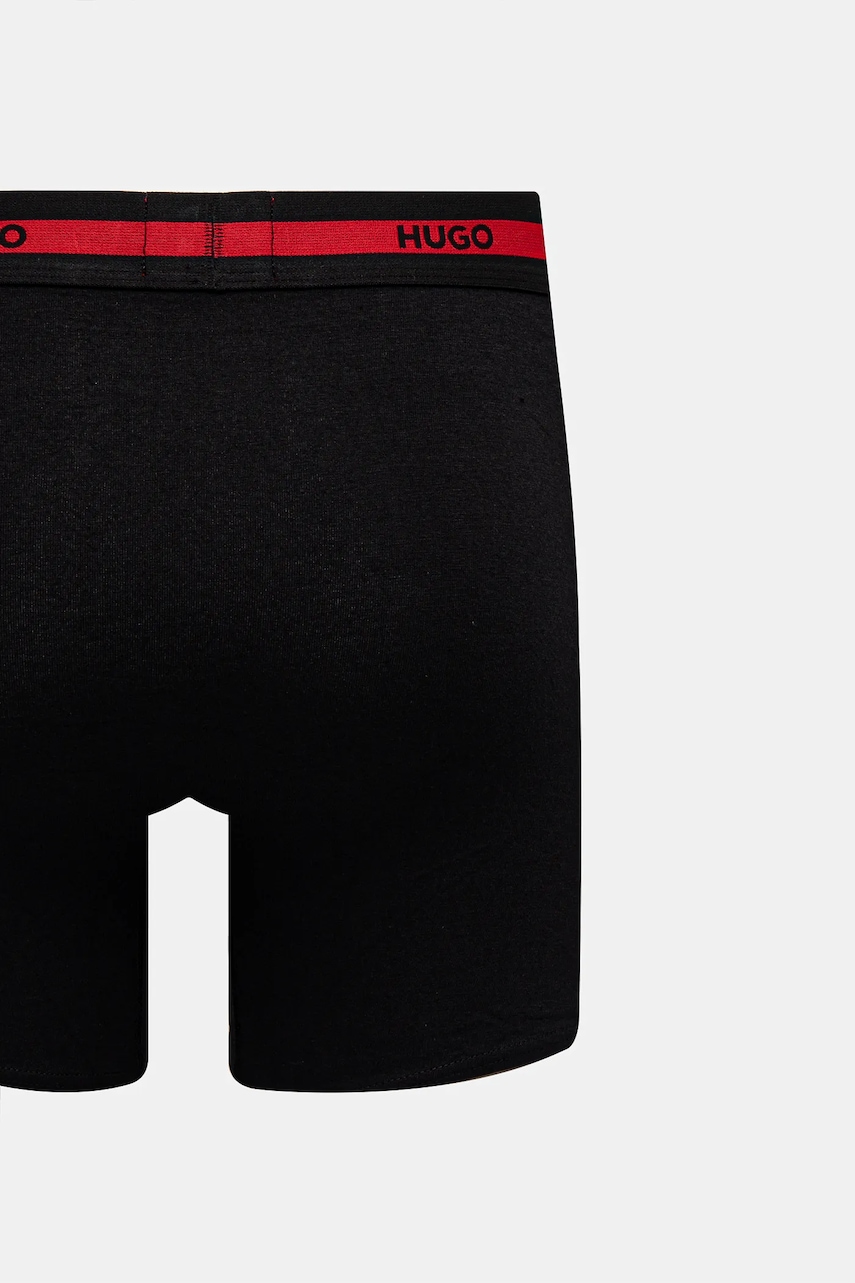 HUGO boxerky pánske bavlnené s elastanom BOXERBR TRIPL PLANET