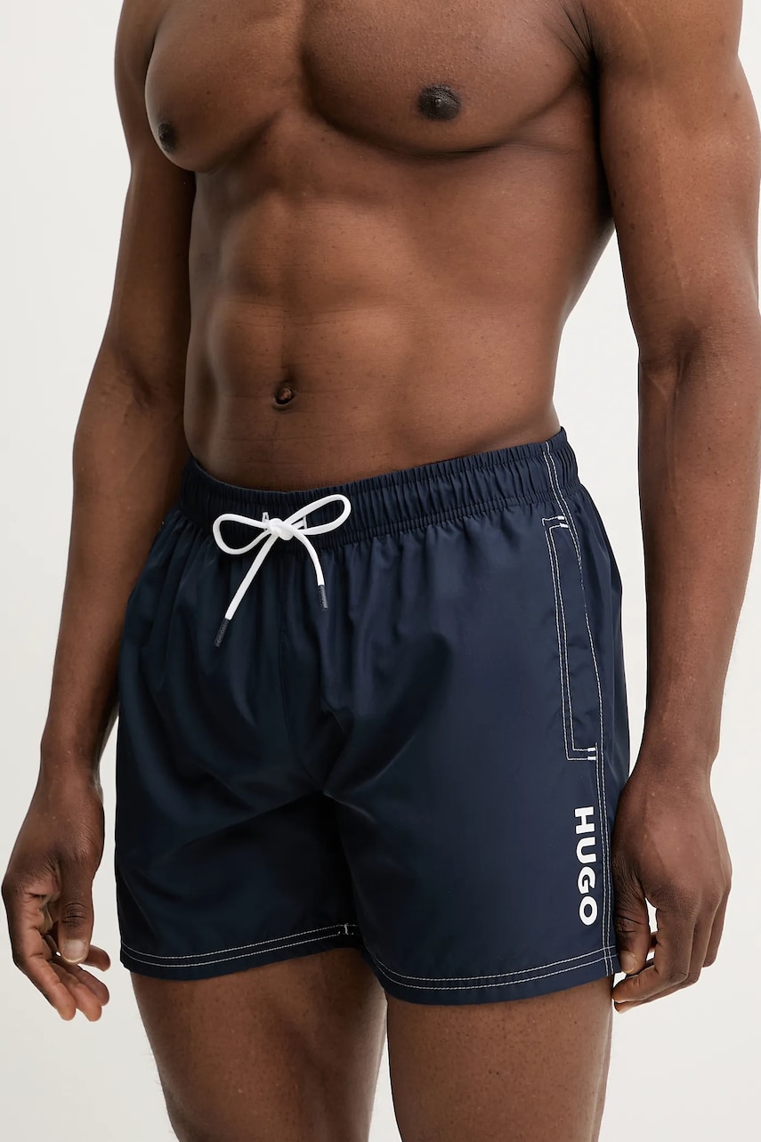 HUGO pantaloni scurti de baie culoarea albastru marin, 50533787