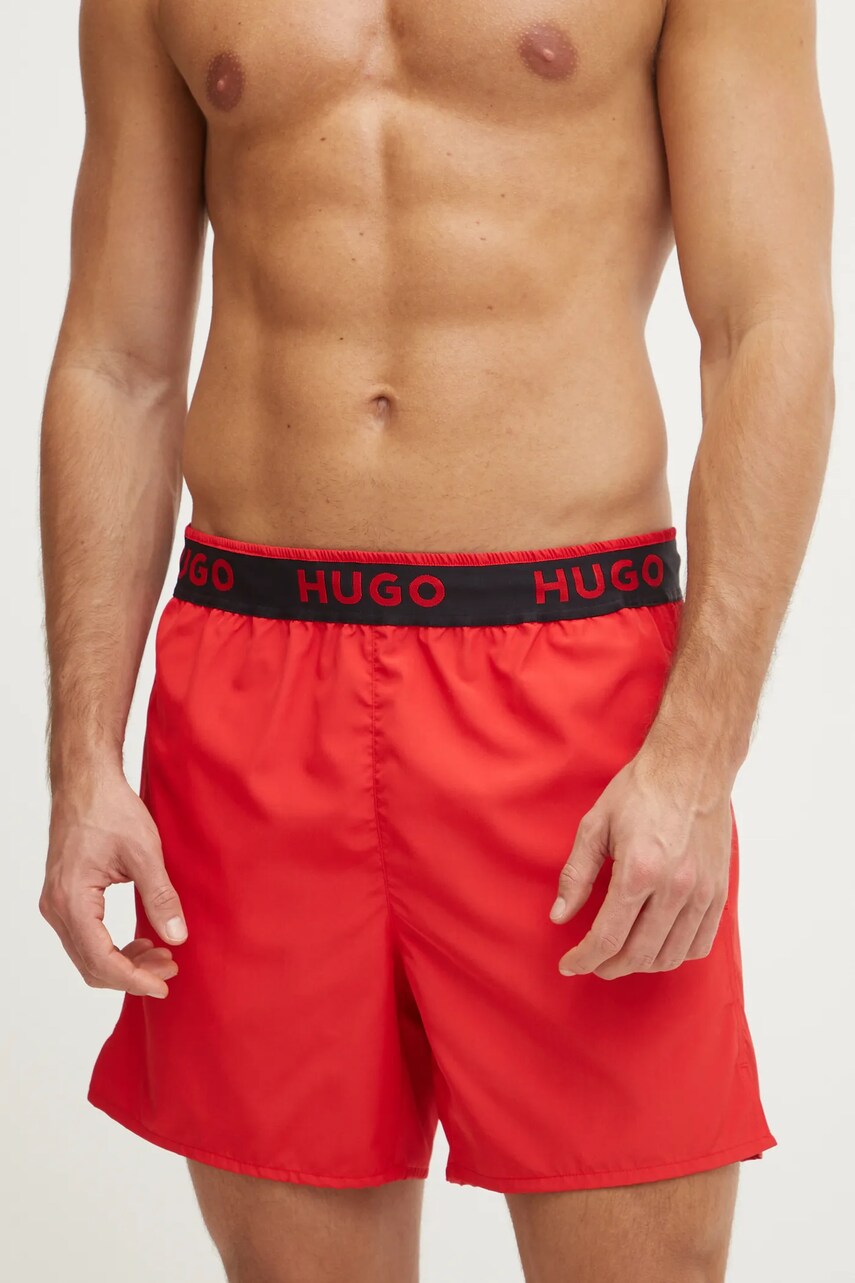 HUGO pantaloni scurti de baie culoarea rosu, 50534495