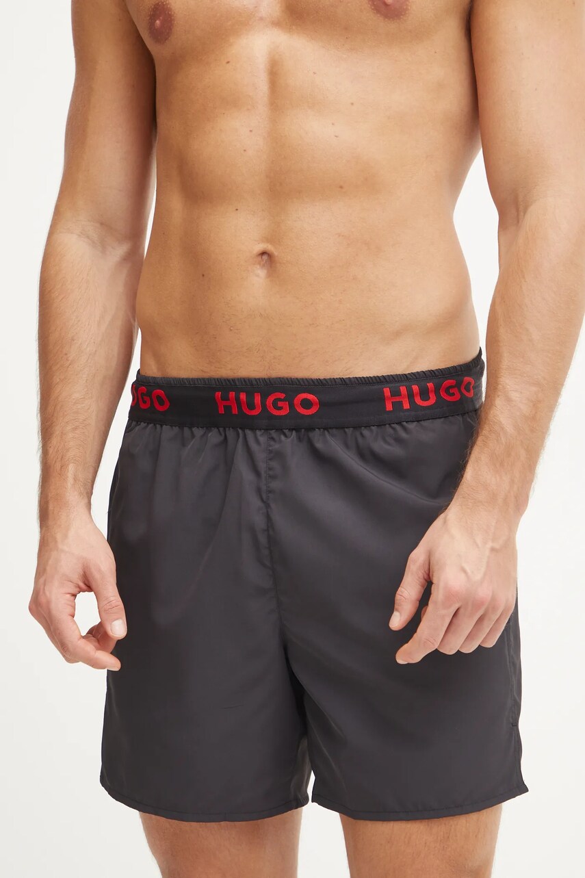 HUGO pantaloni scurti de baie culoarea negru, 50534495
