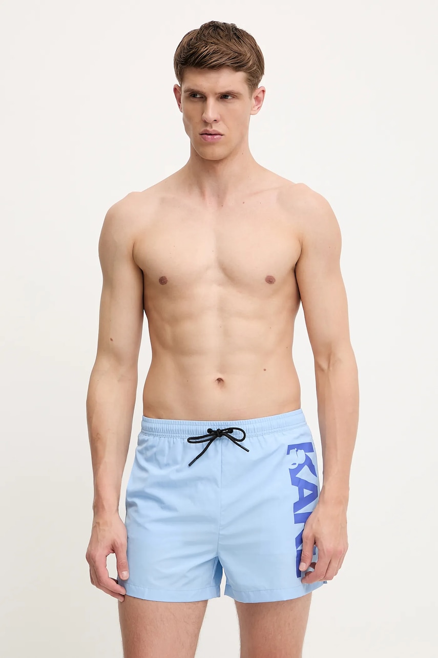 Karl Lagerfeld pantaloni scurți de baie culoarea turcoaz, A1M46013 Karl Lagerfeld pantaloni scurți de baie culoarea turcoaz, A1M46013