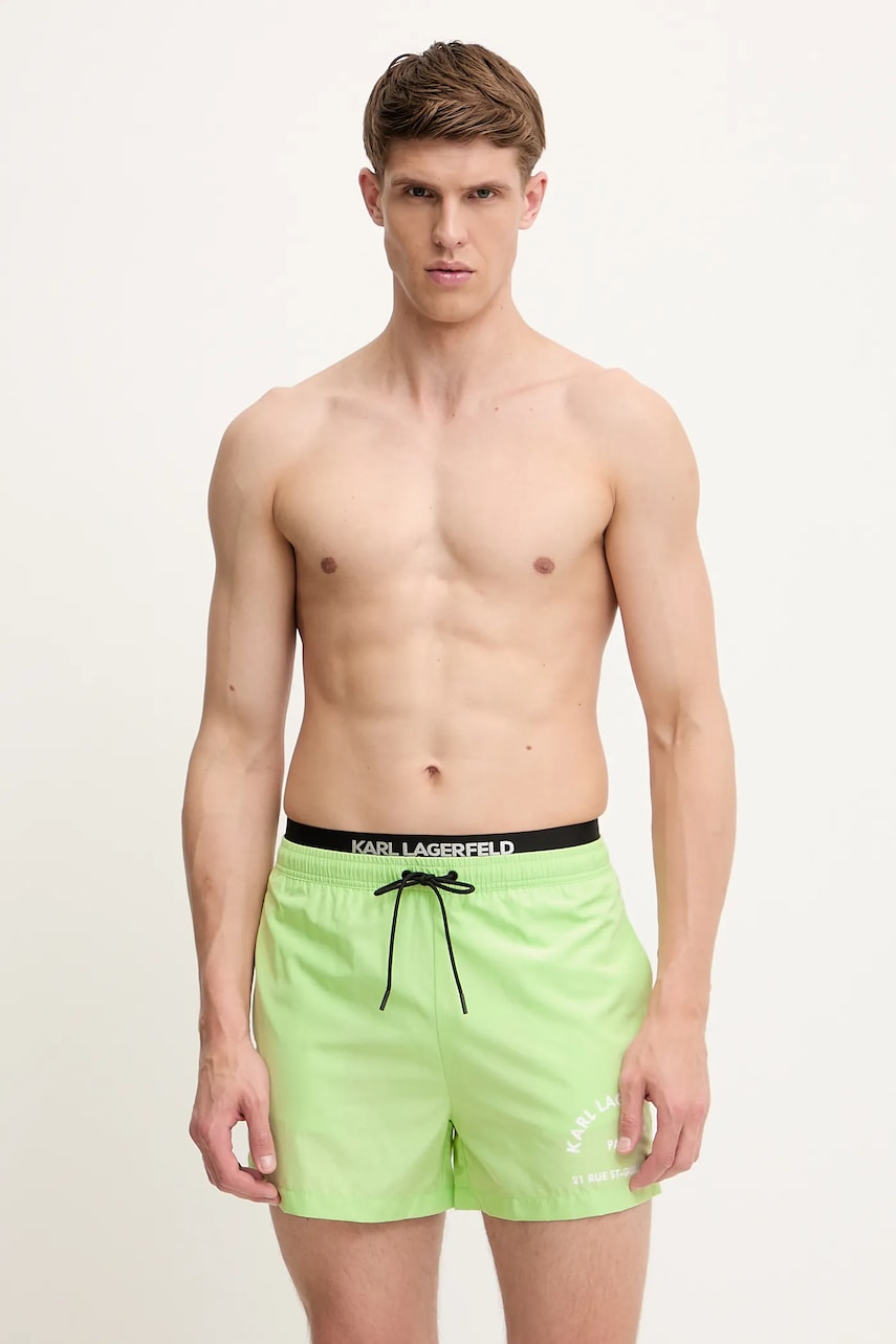 Karl Lagerfeld pantaloni scurți de baie culoarea negru, A1M46054 Karl Lagerfeld pantaloni scurți de baie culoarea negru, A1M46054