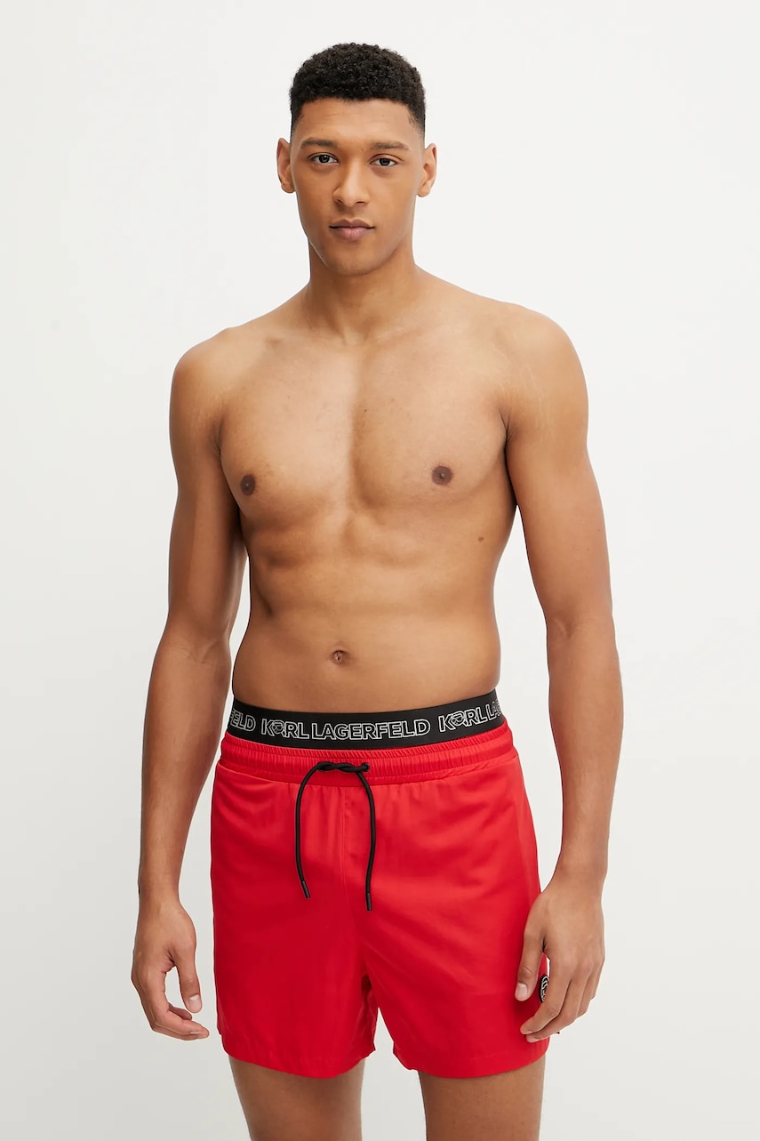 Karl Lagerfeld pantaloni scurți de baie culoarea verde, A1M46058 Karl Lagerfeld pantaloni scurți de baie culoarea verde, A1M46058