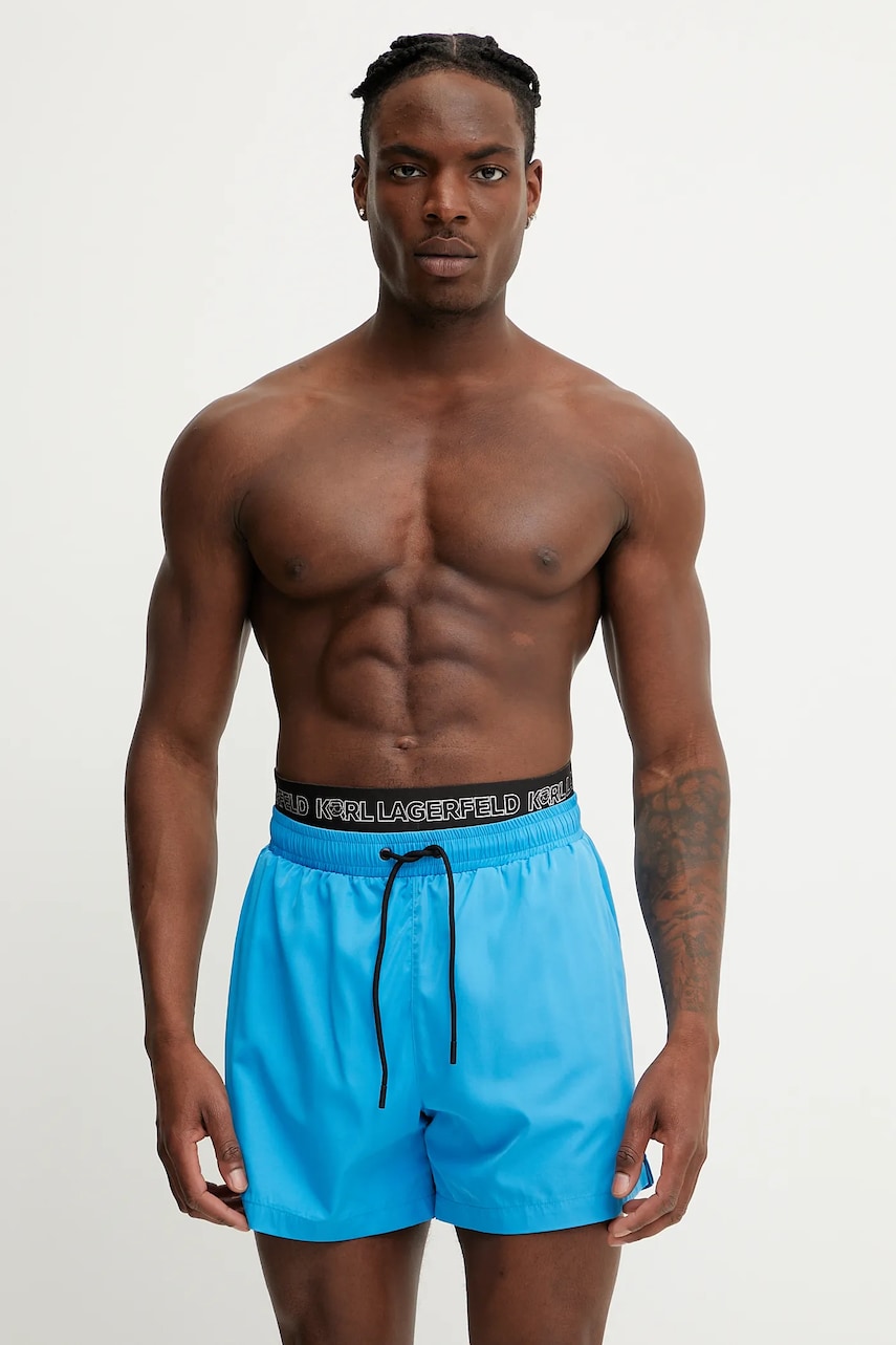 Karl Lagerfeld pantaloni scurți de baie culoarea verde, A1M46058