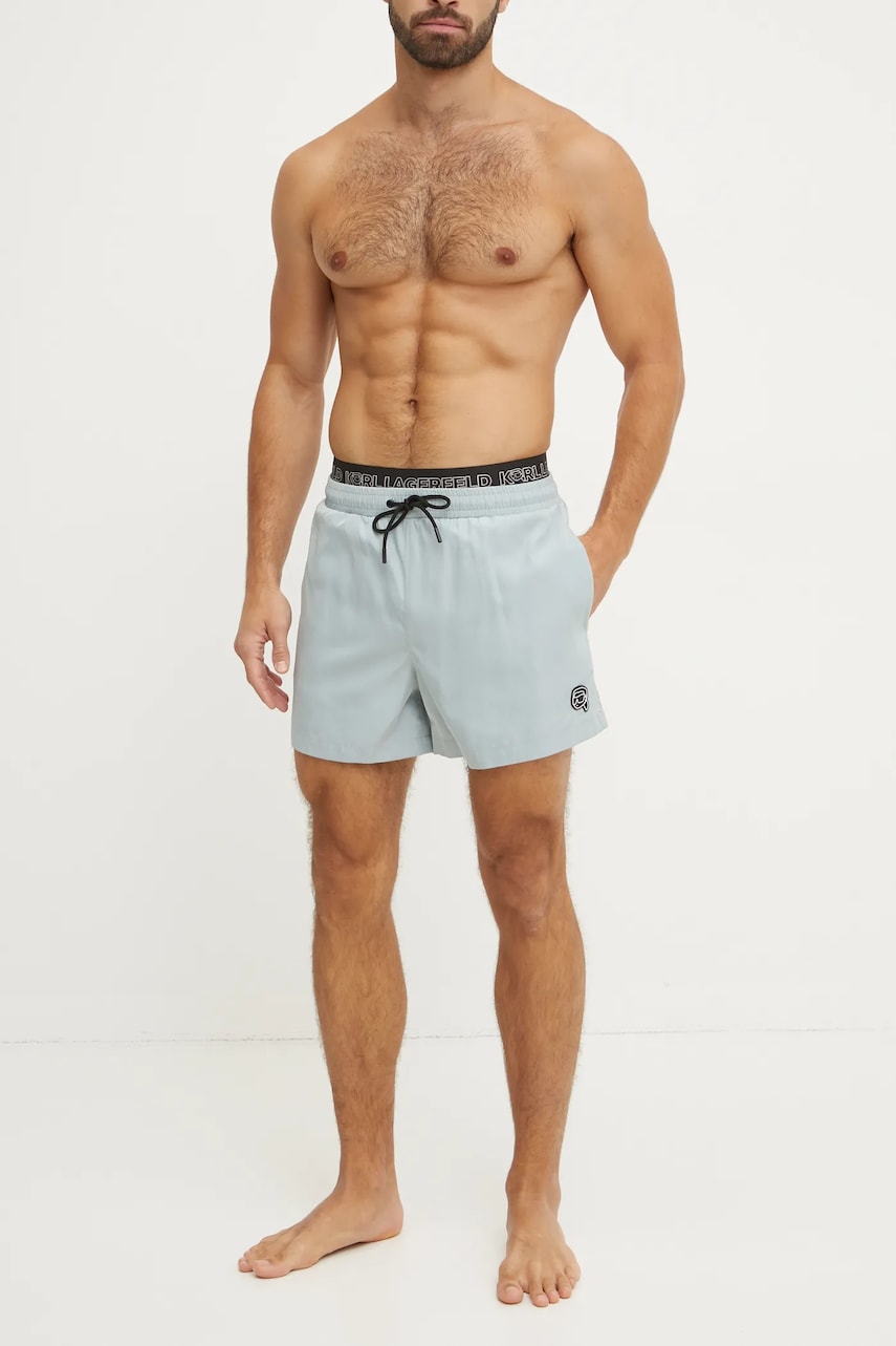 Karl Lagerfeld pantaloni scurți de baie culoarea verde, A1M46058