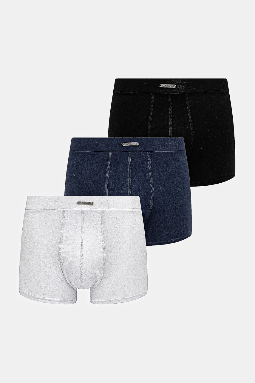 Levně Boxerky Karl Lagerfeld 3-pack pánské, tmavomodrá barva, A1M47073