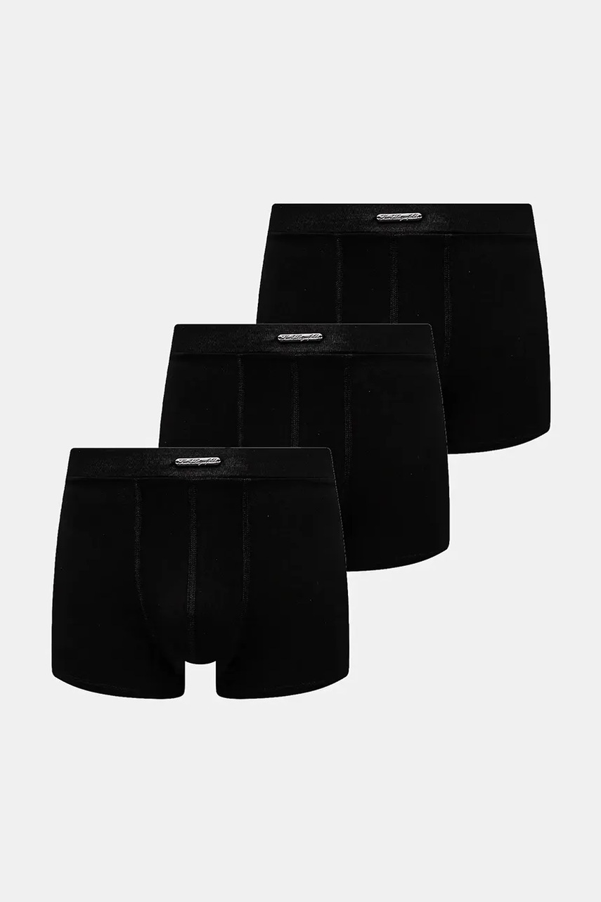 Levně Boxerky Karl Lagerfeld 3-pack pánské, černá barva, A1M47073