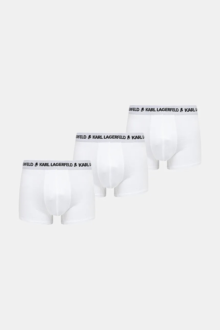Karl Lagerfeld boxeri 3-pack barbati, culoarea alb, A1M47151