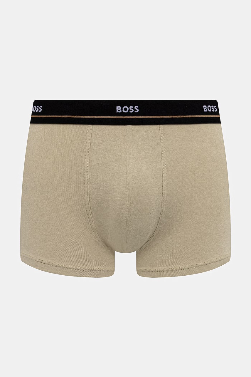 BOSS Boxerky pánske bavlnené s elastanom Trunk 5P Essential 5-pak