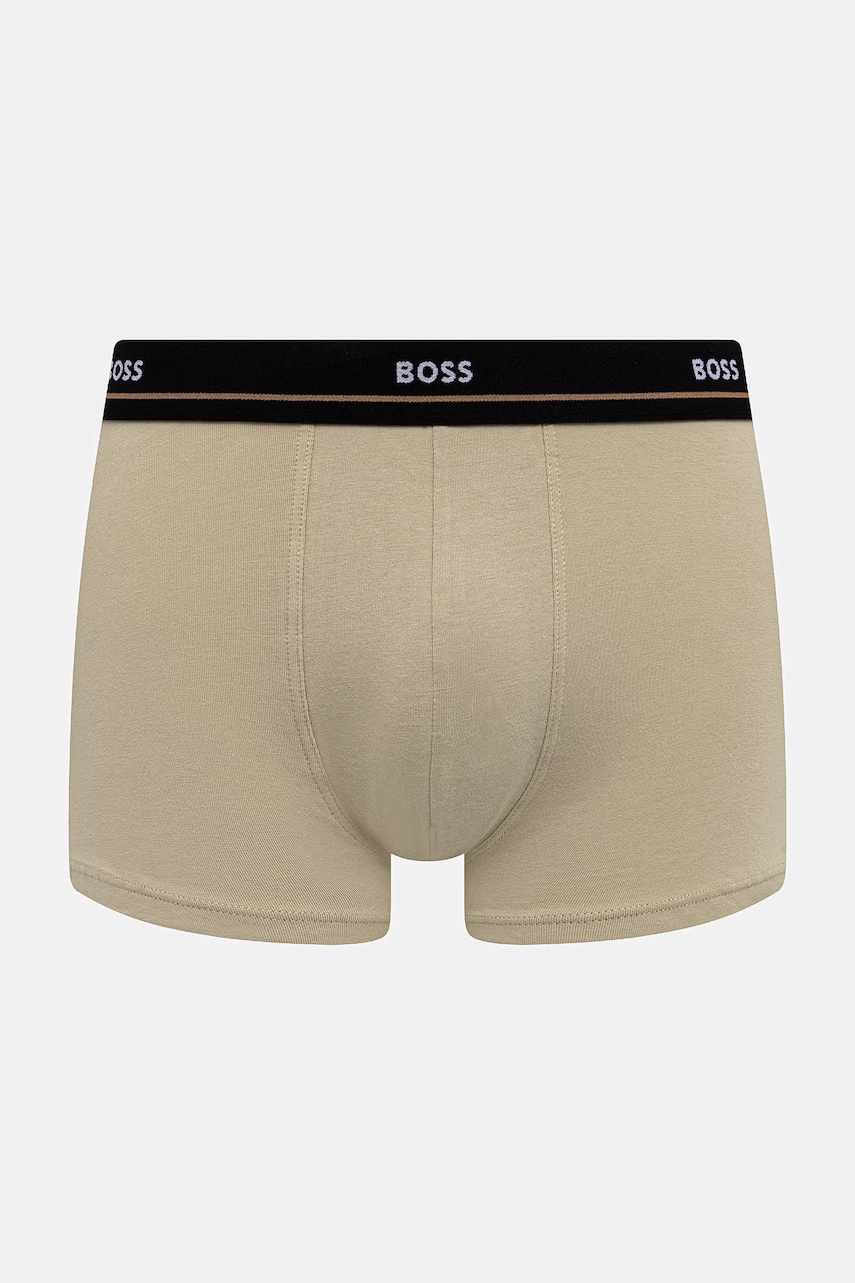 BOSS Boxerky pánske bavlnené s elastanom Trunk 5P Essential 5-pak